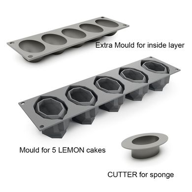 Lemon cakes silicone mould